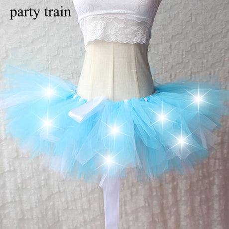 Arrival Women Tulle Tutu Skirt Sexy Mini Fancy Adult Petticoat Fluffy Yarn Ballet Dance Halloween Led Light Up - V.I.P Digital Presence