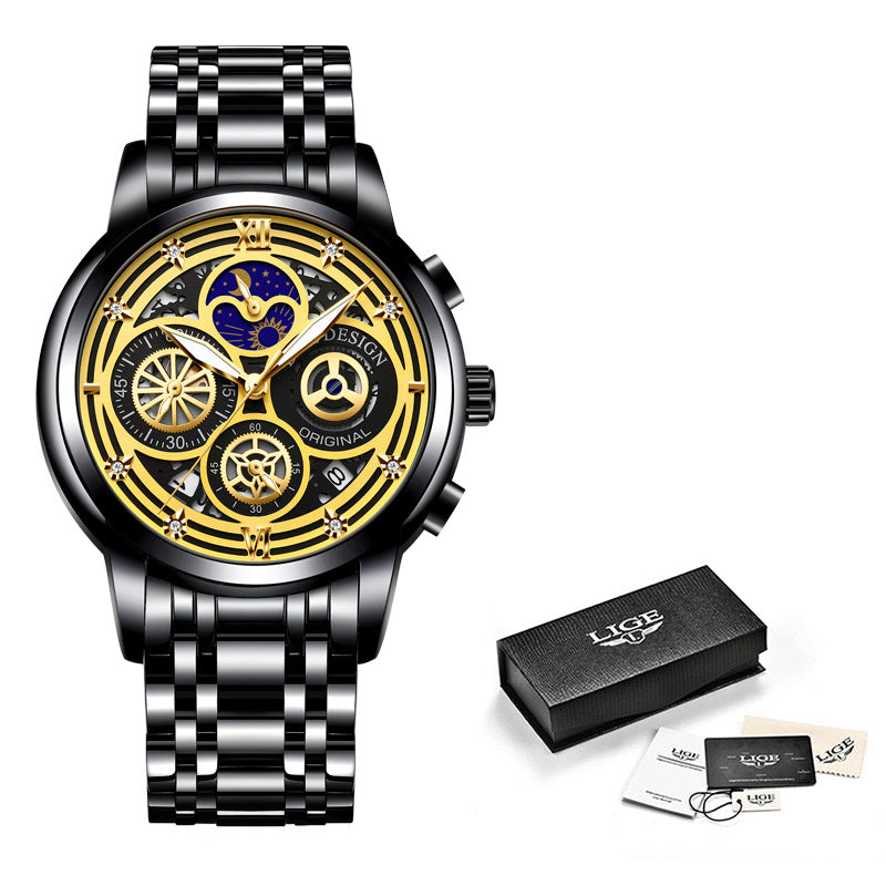 Men's Quartz Watch Skeleton New Concept Waterproof Watch Multifunctional Watch - V.I.P Digital Presence
