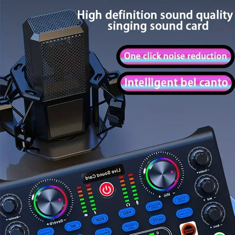 HD X60 Sound Card English Version Professional Audio Mixer for Karaoke Broadcast KTV Singing Live Sound Mixer - V.I.P Digital Presence