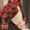 60cm New Creative Rose Bouquet Blanket (Finished), Crocheted Flower Bouquet Gift for Girlfriend - V.I.P Digital Presence