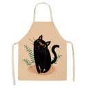 Cat Kitchen Aprons For Women Cotton Linen Bibs Household Cleaning Pinafore Home Cooking Apron kids kitchen barber - V.I.P Digital Presence