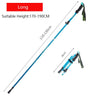 Anti Shock Walking Stick Telescopic Baton Trekking Stick Ultralight Aluminum Alloy Tactical Walking Canes 5-Section 1Piece