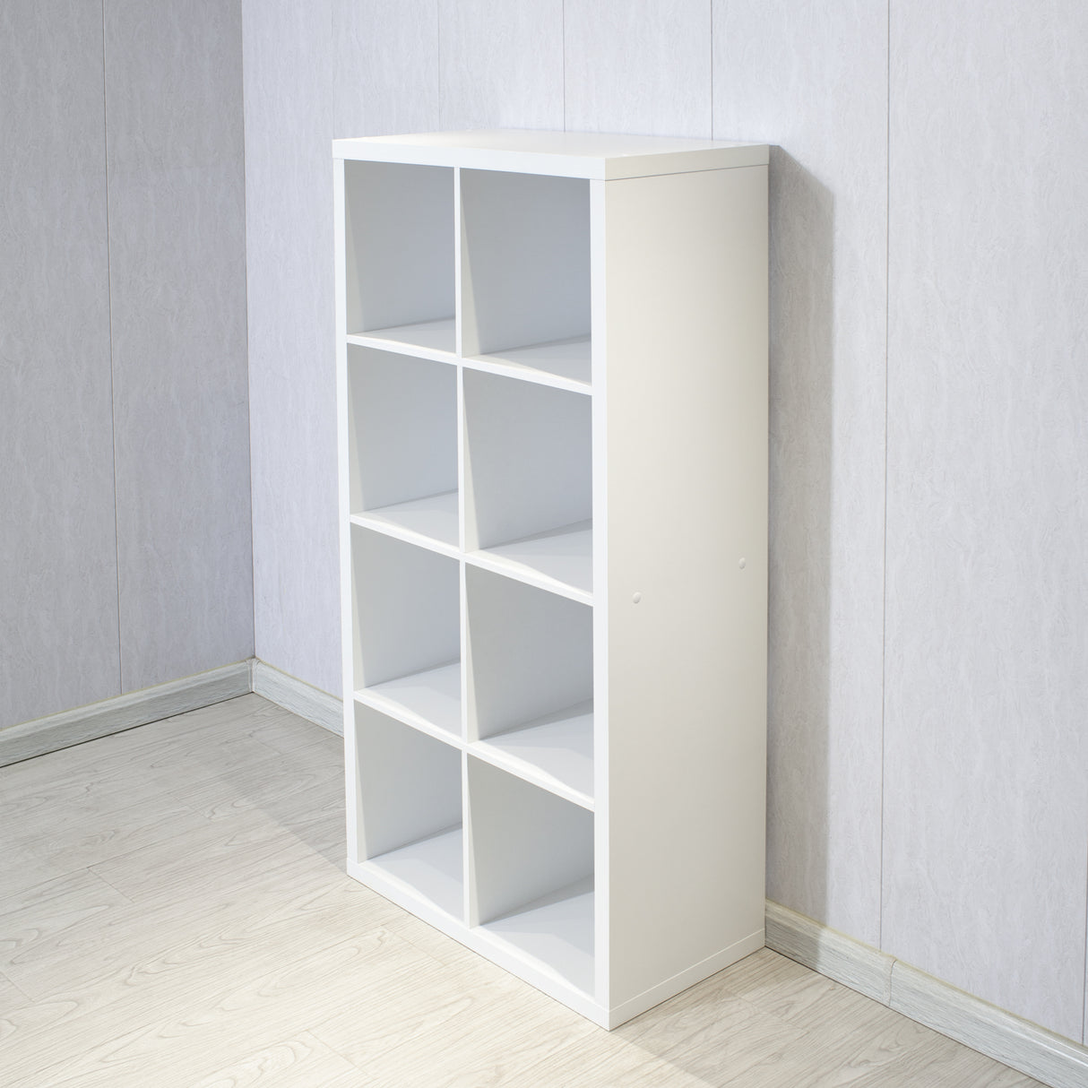 Smart Cube 8-Cube Organizer Storage with Opened Back Shelves 2 X 4 Cube Bookcase Book Shleves for Home Office (White) - V.I.P Digital Presence