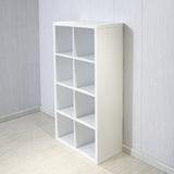 Smart Cube 8-Cube Organizer Storage with Opened Back Shelves 2 X 4 Cube Bookcase Book Shleves for Home Office (White) - V.I.P Digital Presence