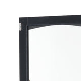 Tall Bathroom Storage Cabinet with Glass Doors, Free-Standing, Two Drawers, and Adjustable Shelves, MDF Board, Painted Black - V.I.P Digital Presence