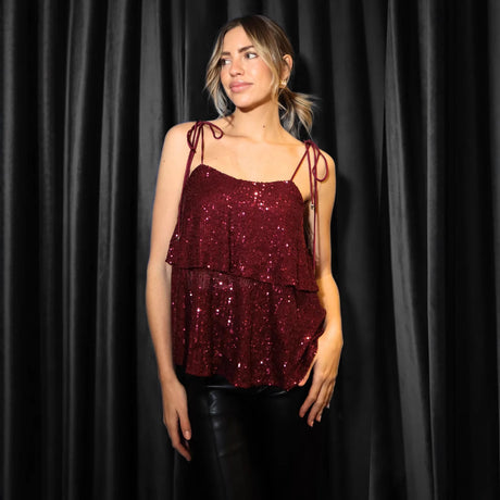 Sexy Sequin V-Neck Strapless Crop Top for Women Loose Fitting Blouse - V.I.P Digital Presence