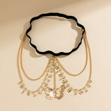 JK Pure Desire Wind Sexy Elastic Leg Chain Cross border Jewelry Green Painted Butterfly Tassel Leg Chain - V.I.P Digital Presence