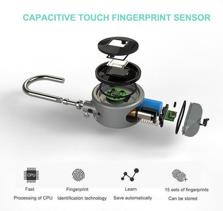 Fingerprint Smart Keyless Lock Waterproof APP Button Password Unlock Anti-Theft Padlock Door Lock - V.I.P Digital Presence