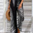 Fashionable and elegant striped leaf positioning printed wide leg pants for women - V.I.P Digital Presence