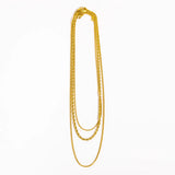 18K Gold-Plated Titanium Steel Three-Layered Necklace - V.I.P Digital Presence