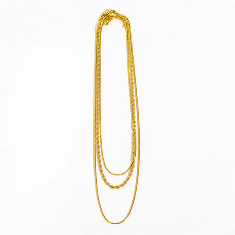 18K Gold-Plated Titanium Steel Three-Layered Necklace - V.I.P Digital Presence