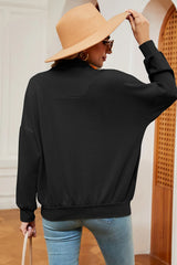 Autumn and winter new solid color zipper long sleeved loose pullover sweatshirt jacket for women - V.I.P Digital Presence