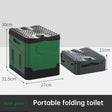 Portable folding camping toilet: adult/child use, self-contained, with lid and seat. - V.I.P Digital Presence