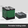 Portable folding camping toilet: adult/child use, self-contained, with lid and seat. - V.I.P Digital Presence