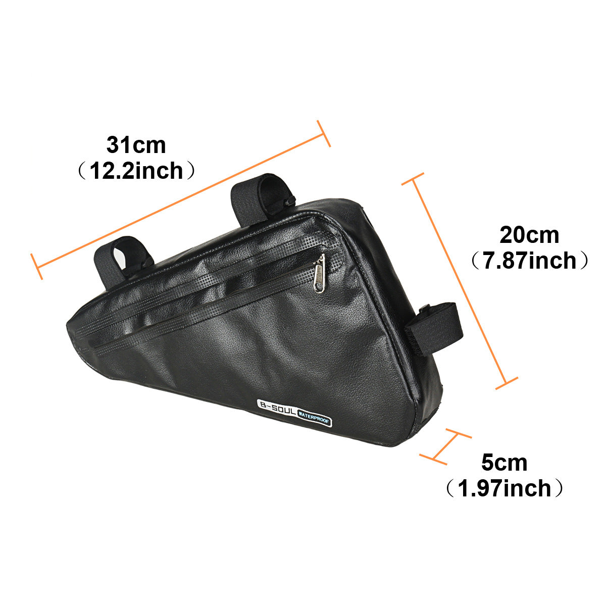 Bolsa para bicicleta B-SOUL, bolsa triangular de gran capacidad, bolsa para viga delantera, bolsa impermeable para tubo superior de sillín, bolsa para bicicleta de montaña y carretera 