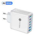 Cargador de teléfono móvil de carga rápida estándar PD55W QC3.0 + PD25W 3PD + 3USB cabezal de carga de viaje