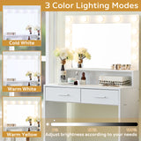 Makeup Vanity Desk with Mirror & Light - V.I.P Digital Presence