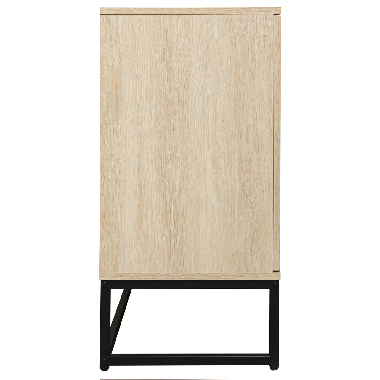 Rattan 4-Door Sideboard , Sideboard Buffet Storage Cabinet,Accent Storage Cabinet , Large Cabinet With 4 Rattan Decorated Doors - V.I.P Digital Presence