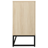 Rattan 4-Door Sideboard , Sideboard Buffet Storage Cabinet,Accent Storage Cabinet , Large Cabinet With 4 Rattan Decorated Doors - V.I.P Digital Presence