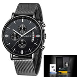 LIGE Fashion Mesh Strap Waterproof Men's Watch - V.I.P Digital Presence