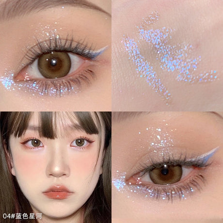 1Pcs  Diamond Glitter Eyeshadow Liner Pencil Face Makeup Highlighter Long lasting Matte Pink Silkworm Champagne Gold Eyeliner Pen - V.I.P Digital Presence