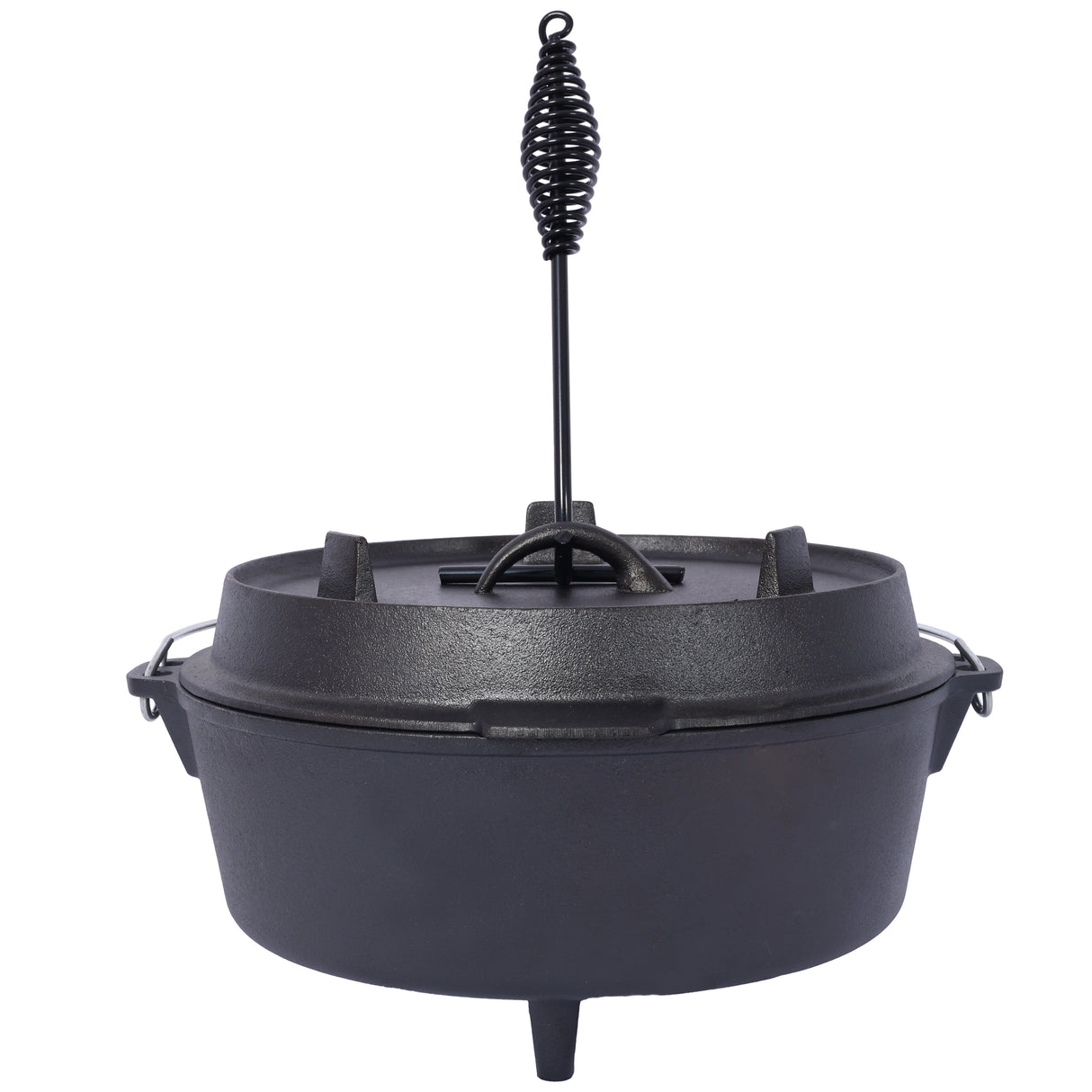 ast iron Dutch oven with lid, outdoor camping deep pot, used for camping, cooking, barbecue and leg rest,6 quarts - V.I.P Digital Presence