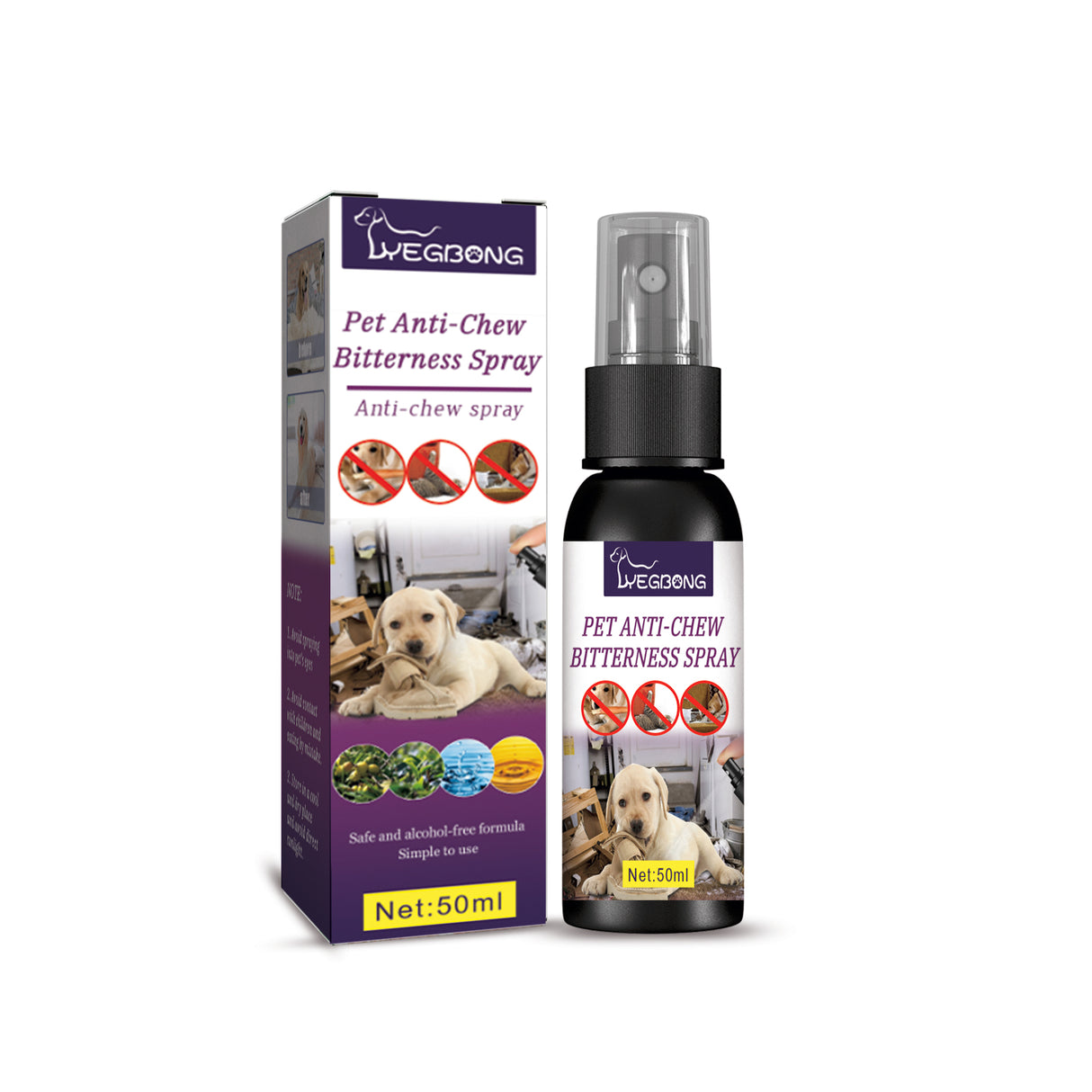 Anti-Chewing Bitter Spray For Pets, Prevent Dogs Tearing Apart Homes Scratching And Biting Long-Lasting Indoor Repellent Spray - V.I.P Digital Presence