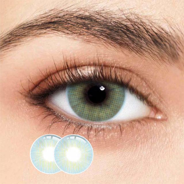 1Pair FDA Certificate Eyes Beautiful Pupil Colorful Girl Cosplay Contact Lenses  PHALAENOPSIS BLUE - V.I.P Digital Presence