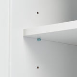 Tall and Wide Storage Cabinet with Doors for Bathroom/Office, Three Drawers, White - V.I.P Digital Presence