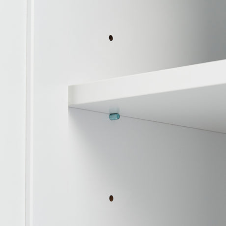 Tall and Wide Storage Cabinet with Doors for Bathroom/Office, Three Drawers, White - V.I.P Digital Presence