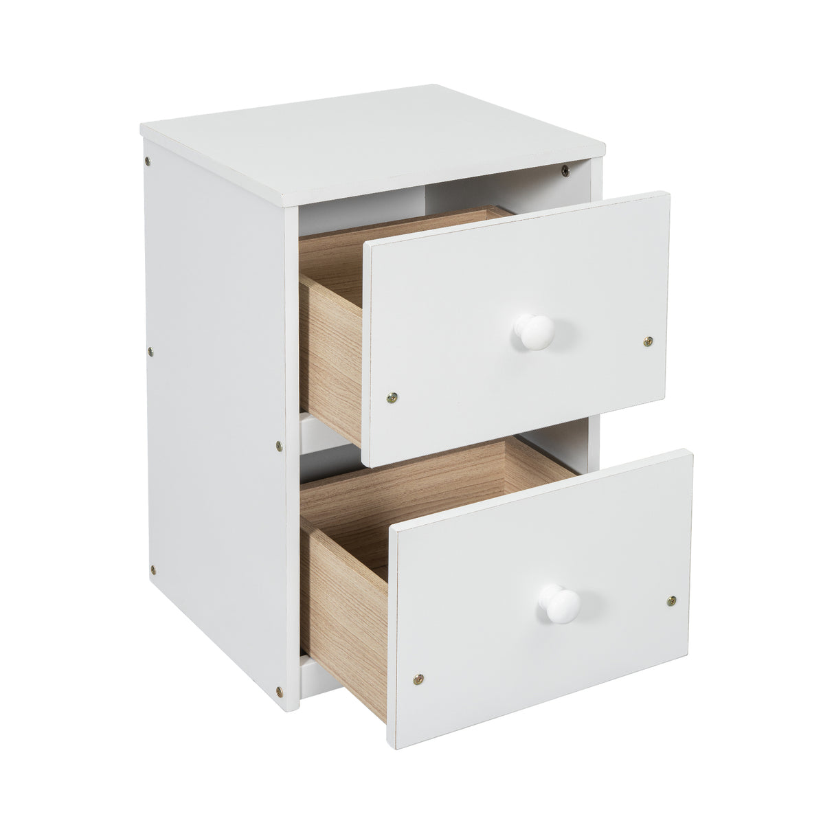 Twin Loft Wood Bed with Under-bed, Built-in Desk, a Storage Cabinet of 2 Drawers, Guardrails, Ladder,White - V.I.P Digital Presence
