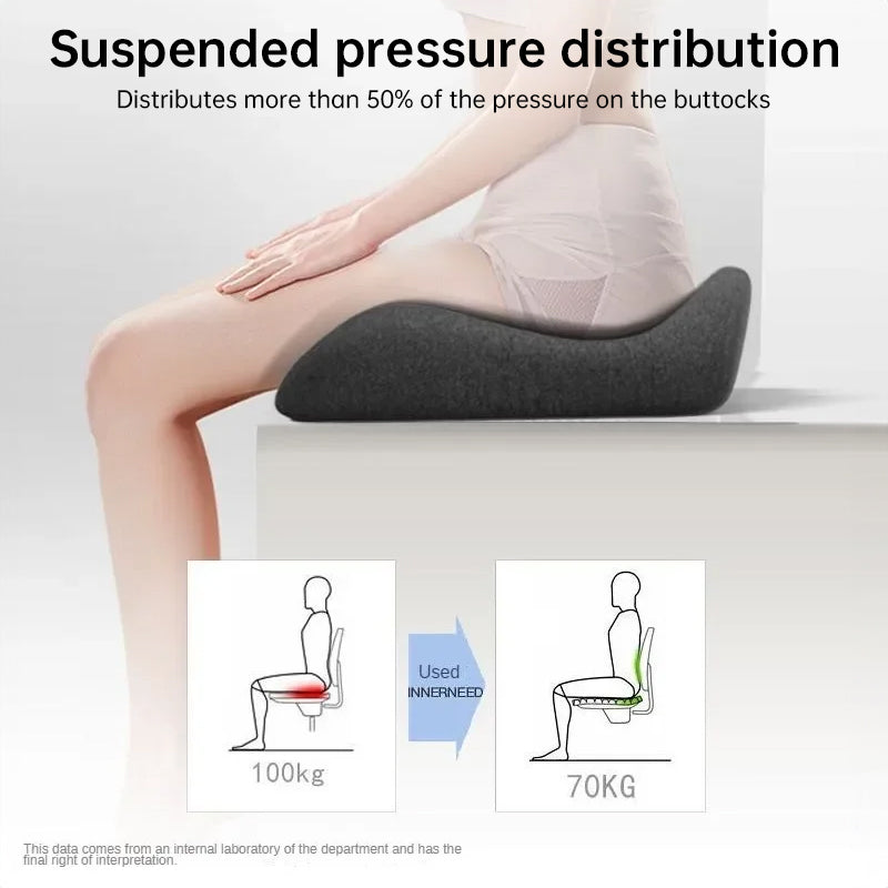 Memory Foam Coccyx Cushion. Alleviates tailbone/sciatica/back pain. Non - slip for office/car seats. - V.I.P Digital Presence