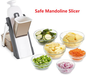 Safe Slice Mandoline for Vegetables, Meal Prep & More with 30+ Presets & Thickness Adjuster - V.I.P Digital Presence