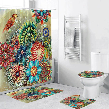 Bohemian Style 3D Digital Printing Polyester Waterproof and Mold Proof Shower Curtain Bathroom Shower Curtain - V.I.P Digital Presence