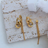Titanium Steel Chain Shape Earrings - V.I.P Digital Presence