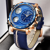 Lige Business Electronic Watch Dual Display Multi Function Low Cost Watch Men's Sports Waterproof Watch - V.I.P Digital Presence