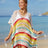 Cutout Striped Cover-Up with Tassel - V.I.P Digital Presence