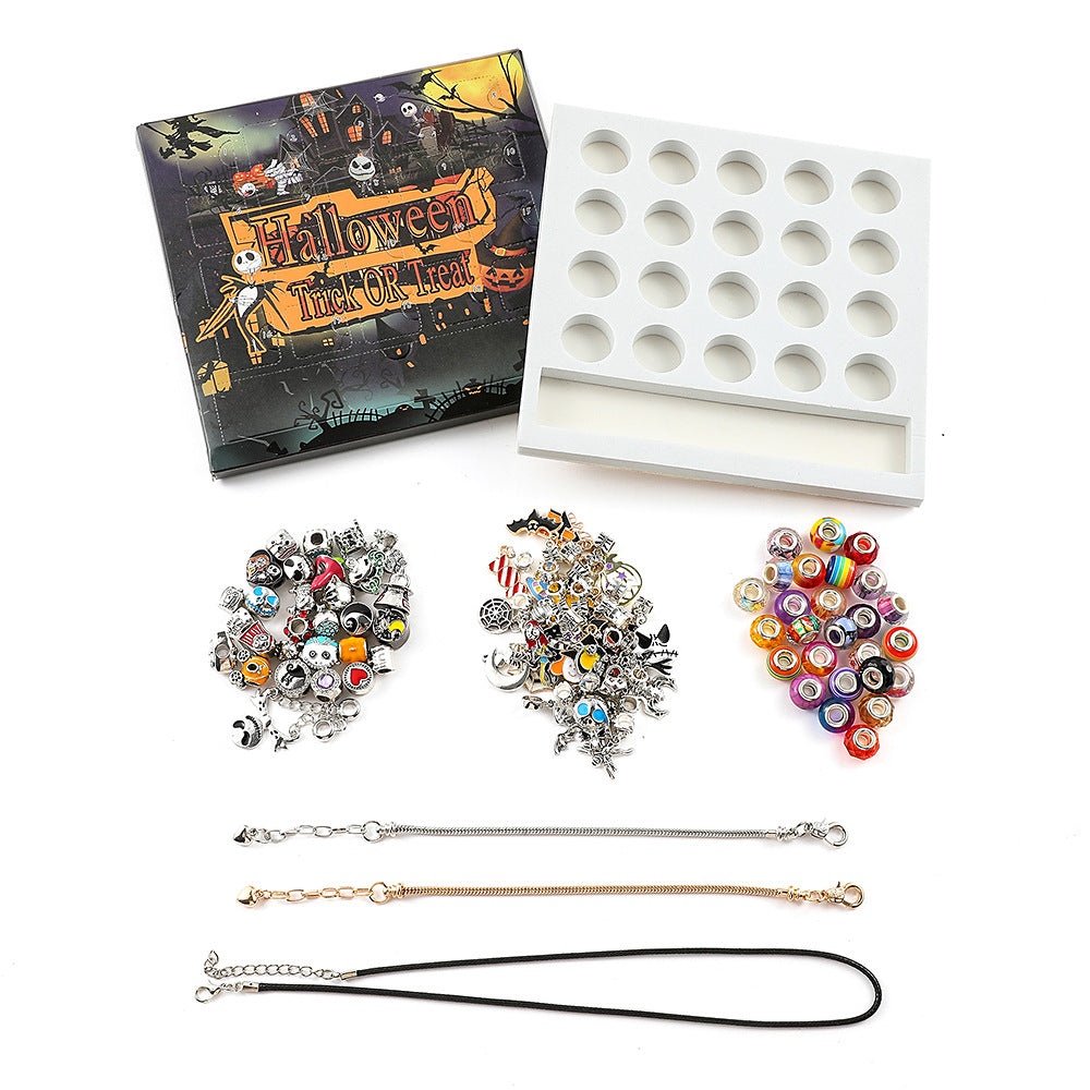 Halloween children DIY large hole bead bracelet bracelet necklace gift box blind box set accessories - V.I.P Digital Presence