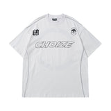 Letter printed short sleeved T-shirt men's loose sportswear American fashion brand niche summer round neck T-shirt top - V.I.P Digital Presence