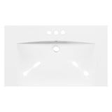 30" Single Bathroom Basin Sink, Vanity Top Only, 3-Faucet Holes, Resin - V.I.P Digital Presence