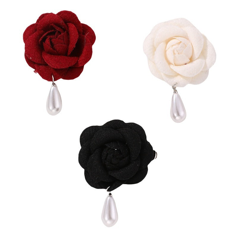 Flower pearl brooch female fashion camellia wedding dress decoration female jewelry - V.I.P Digital Presence