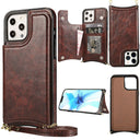 Funda de cuero para teléfono iPhone 14 Crazy Horse Funda para teléfono Apple 13 Creative max skin Funda protectora con tarjeta insertable