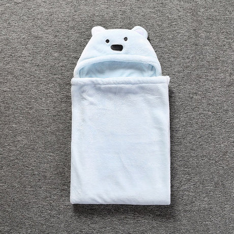 Baby Coral Fleece Cuddle Baby Cuddle Blanket Newborn Baby Bear Air Conditioning Blanket Package Towel Cover Blanket - V.I.P Digital Presence