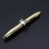 Multi functional rotating luminous flash decompression decompression fingertip rotating metal finger gyroscope ballpoint pen - V.I.P Digital Presence