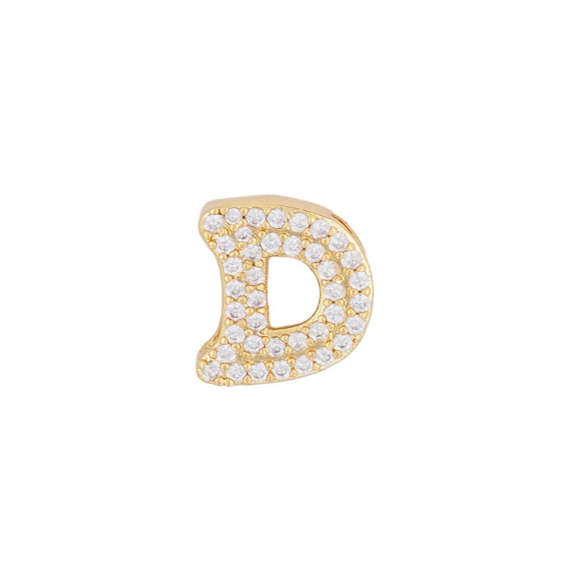 Fashion English 26 letter single pendant gold DIY bracelet necklace accessories - V.I.P Digital Presence