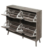 4 Door Shoe Rack, Freestanding Modern Shoe Storage Cabinet, for Entryway - V.I.P Digital Presence