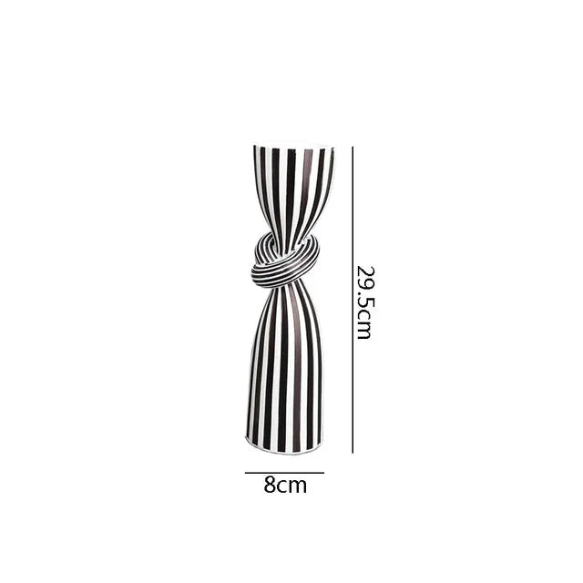 Creative Irregular Resin Candle Holder Living Room Desktop Black White Stripe Candle Holder Decoration Home Candle Container - V.I.P Digital Presence