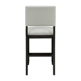 TREXM 5-Piece Counter Height Dining Set, Classic Elegant Table and 4 Chairs in Espresso and Beige - V.I.P Digital Presence