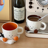 Kawaii hand - pinch feet ceramic coffee cup. High - aesthetic, great for home/dorm. Ideal gift, doubles as mark cup. - V.I.P Digital Presence