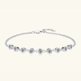 Inlaid Moissanite 925 Sterling Silver Bracelet - V.I.P Digital Presence